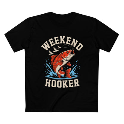 Weekend Hooker Tee featuring a vibrant fish design, perfect for casual, laid-back weekends.
