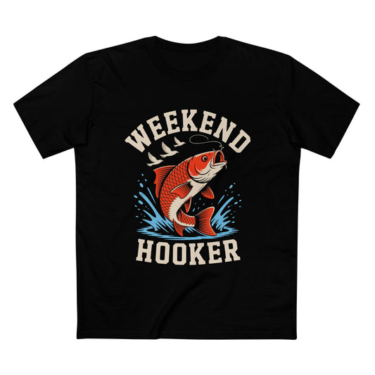 Weekend Hooker Tee featuring a vibrant fish design, perfect for casual, laid-back weekends.