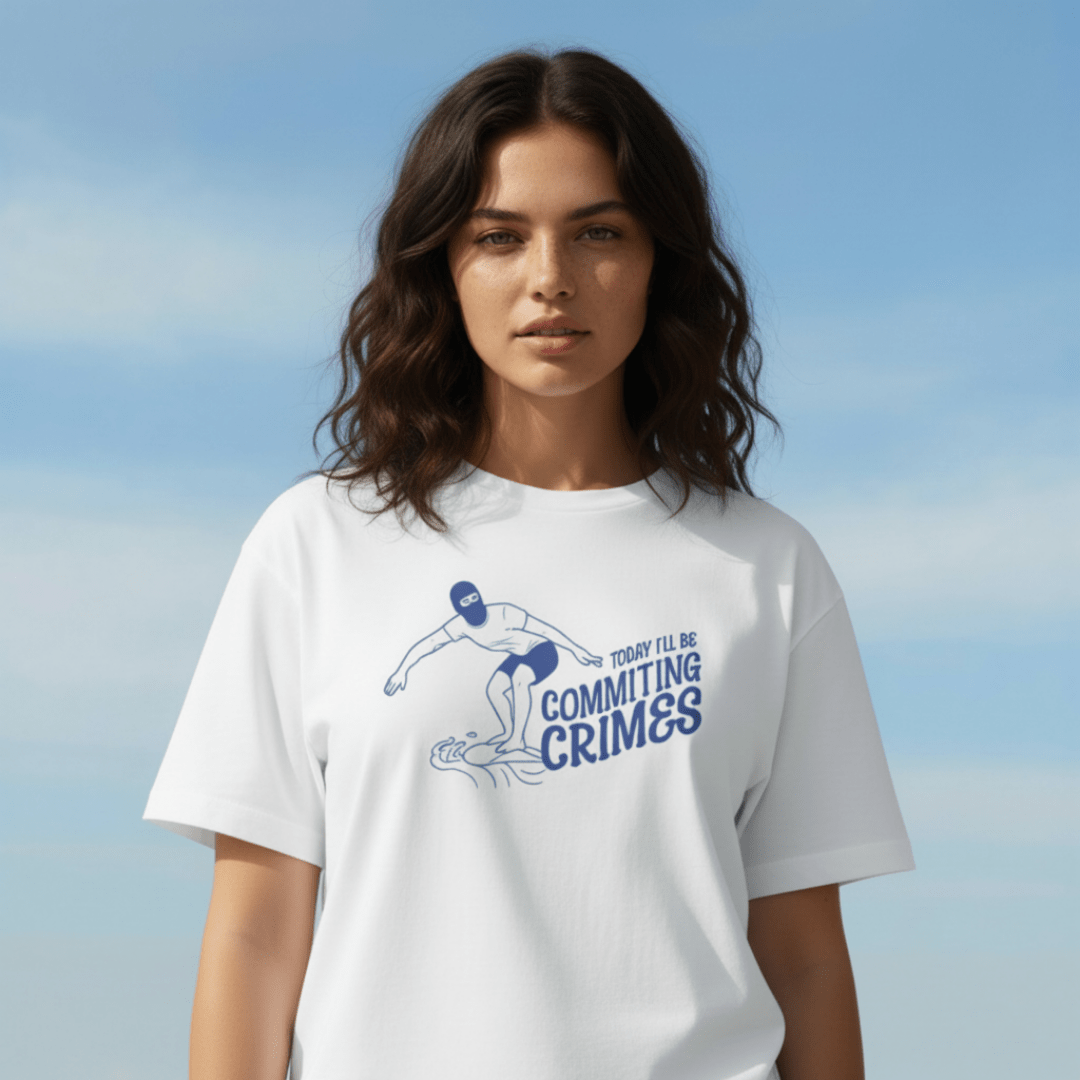 Commiting Surf Crimes Tee - T-Shirt Dealer
