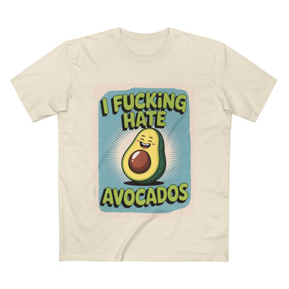 I Hate Avocados Tee featuring playful avocado graphic and humorous text for casual wear.