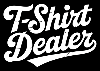 Logo of 'T-Shirt Dealer' with a black background